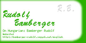 rudolf bamberger business card